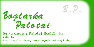 boglarka palotai business card